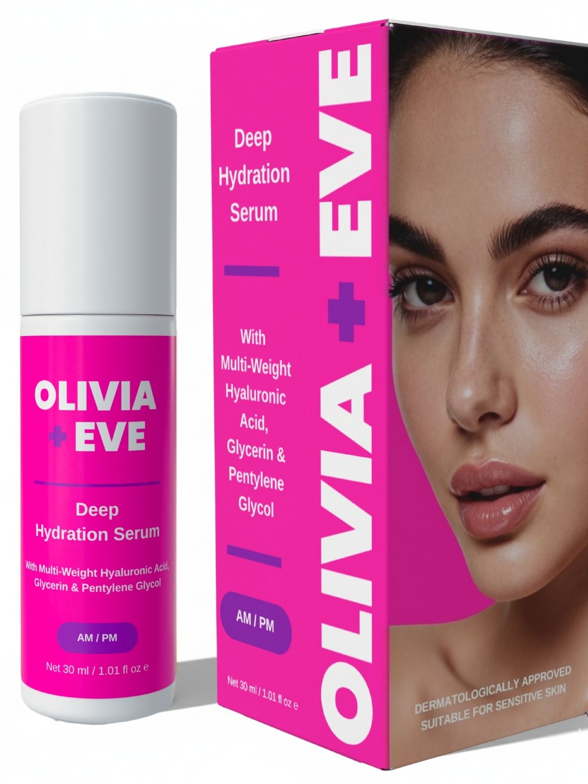 Olivia + Eve Deep Hydration Serum with packaging