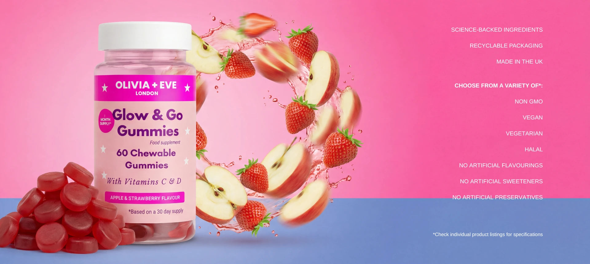 Olivia + Eve London supplements