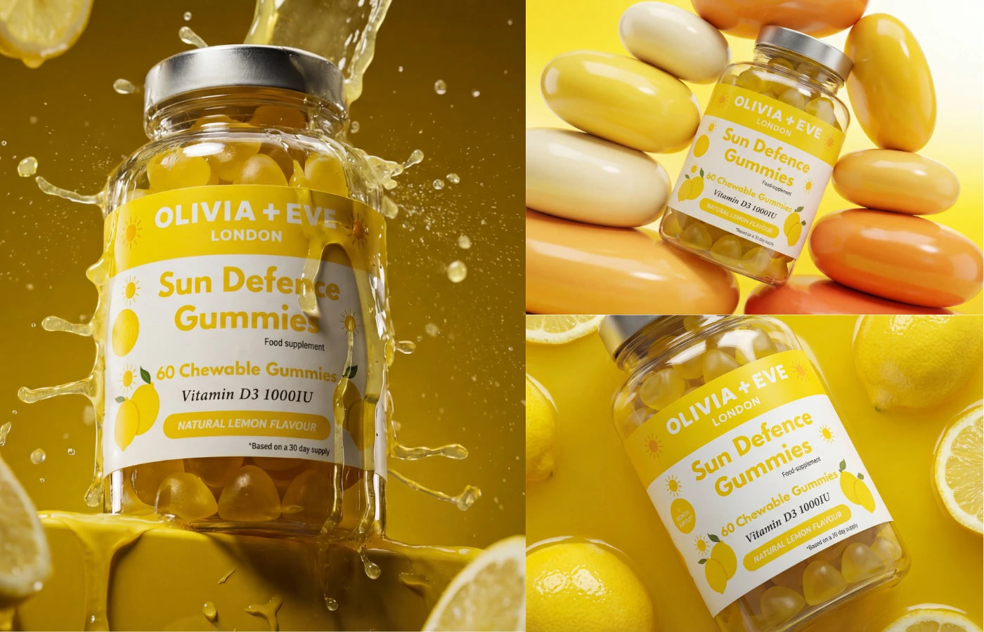 Olivia + Eve London Sun Defence 1000IU Gummies